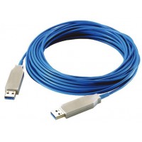 USB 3.0 aktivt optisk kabel (AOC), fiber optisk, inkl. dongle, dataoverførsels hastighed på 5Gbps op til 100 meter