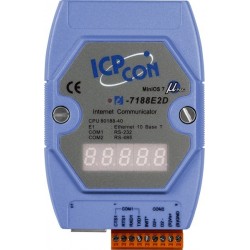 I-7188E2D Ethernet til 1xRS-232 & 1xRS485 port-konverter med LED display